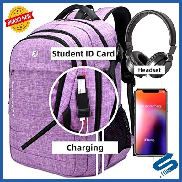 Large Laptop Backpack Durable Waterproof Travel College Bookbag with USB
